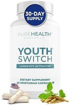 PUREHEALTH RESEARCH Youth Switch - Anti Aging Supplement with Ashwagandh... - $91.45