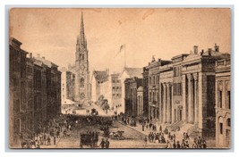 Muro Street Vista IN 1852 New York Città Ny Unp DB Cartolina N23 - £4.79 GBP
