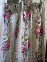 Dove gray Floral Nubby  Barkcloth 1940s  Vintage Fabric Drape 4 Avail - £78.63 GBP