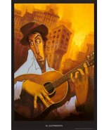El Guitarrista Justin BUA art print POSTER urban NYC - 24x36 Art Poster ... - $16.78