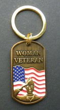 Woman Veteran Military Keyring Key Ring Chain 2 Inches - £6.05 GBP