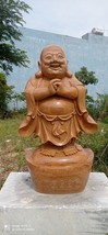 Buddha statue Happy Buddha Goodluck H80cms Hand Carved Natural Solid Stone - £2,517.97 GBP