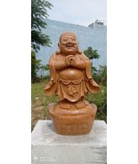 Buddha statue Happy Buddha Goodluck H80cms Hand Carved Natural Solid Stone - £2,477.88 GBP