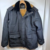 Fashciaga Winter Parka Coat Faux Fur Lined Hooded Jacket Men&#39;s L - $65.33