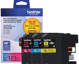 Brother LC1033PKS, LC-103, Innobella High-Yield Ink, 600 Page-Yield, 3/Pack - $50.58