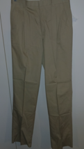 ISLAND CLUB LTD. MEN&#39;S BEIGE COTTON/DACRON POLY UN-HEMMED WRINKLE FREE P... - $19.99
