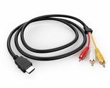 Hdmi To Rca Cable, 1080P 5Ft/1.5M Hdmi Male To 3-Rca Video Audio Av Cabl... - $17.99