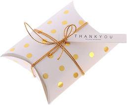 AKOAK 10 Pcs Wedding Creative Pillow Box, Candy Gift Box, Suitable for W... - £10.95 GBP