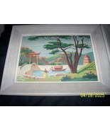 Vintage  Oriental Framed 18&quot; X 14&quot; Paint by Number - $702.81 MXN
