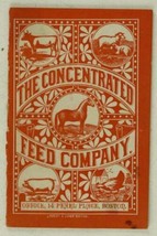 Vintage Advertising Paper 1881 Boston Concentrated Feed Company Pamphlet - £13.49 GBP
