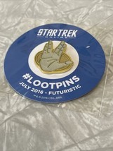 Star Trek Spock Futuristic Loot Crate Metal Pin- Exclusive. Factory Seal... - £7.77 GBP
