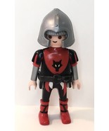 Vintage Playmobil Medieval Knight Red Black Gray 2002 No Weapon - £4.69 GBP