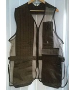 Vintage Bob Allen Sport Vest XL Brown Canvas Mesh Shooting Hunting USA G - €31,25 EUR