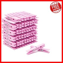Charming Pink Wooden Clothespins - 100 Count for Decorating and Organizing - $30.68