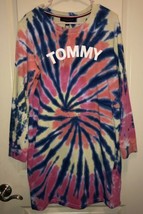 TOMMY HILFIGER Womens Trendy Tie Dye Long Sleeve  %100 Cotton Dress Medi... - $49.99
