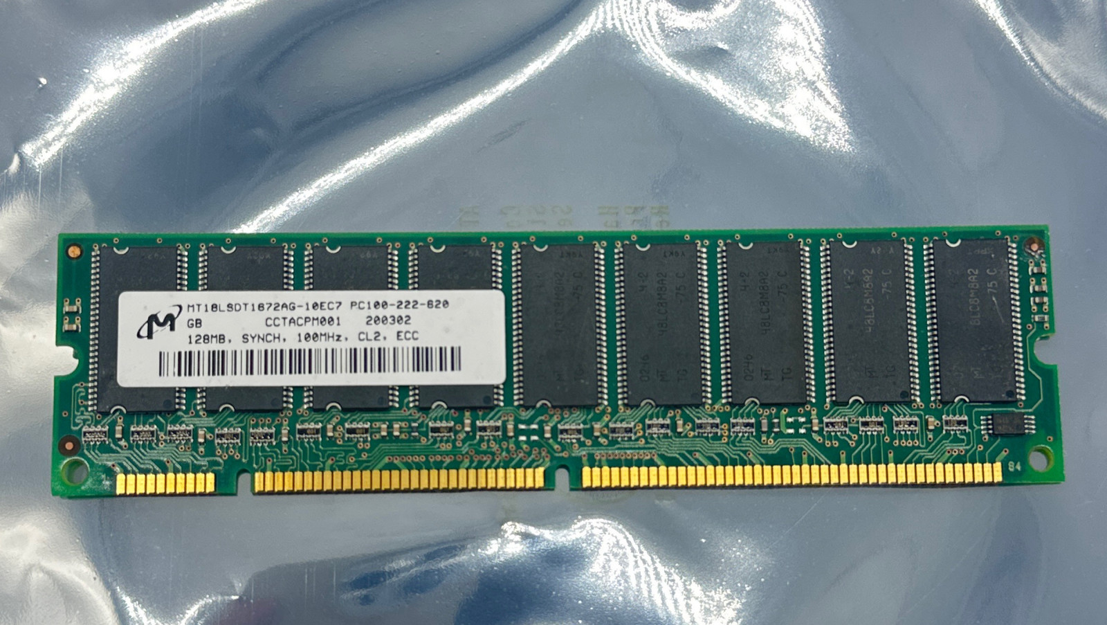 Micron Technology MT18LSDT1872AG-10EC7 SDRAM Memory Module, 128MB  - $10.25