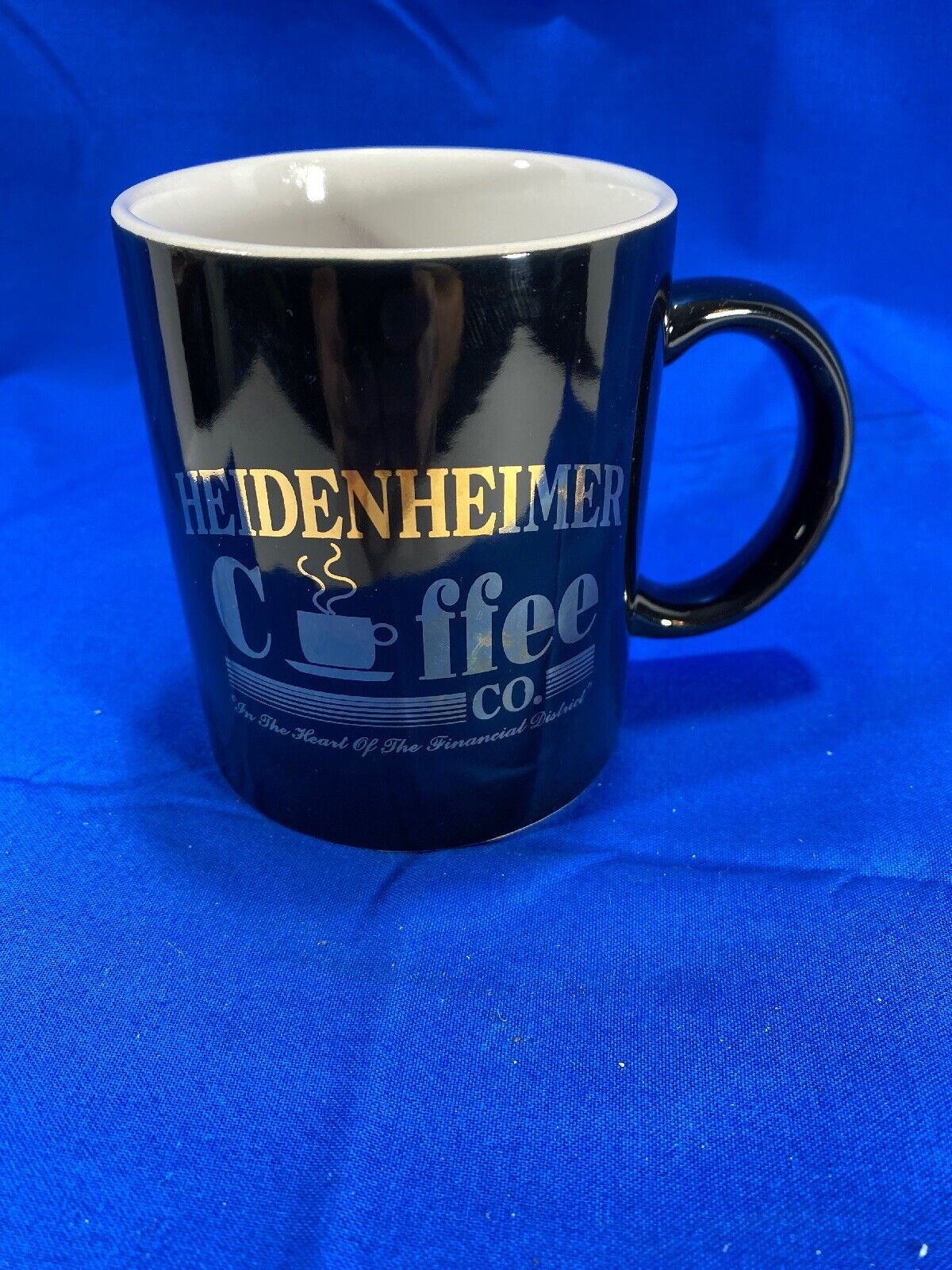 Vintage Heidenheimer Coffee Co. Mug Cup- Brown With Gold Lettering - $3.99