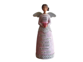 KELLY RAE ROBERTS Mother Angel Figurine 7.75&quot; Dear Mom Resin Demdaco 2020 Heart - £11.79 GBP