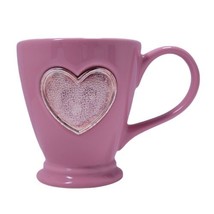 Things Remember Rose Gold Heart 12 oz.  Pink Stoneware Coffee Mug Cup - £11.23 GBP