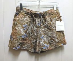 New Cynthia Rowley Shorts 100% Linen Floral Leaf Print Womens Small Beach Summer - £30.58 GBP