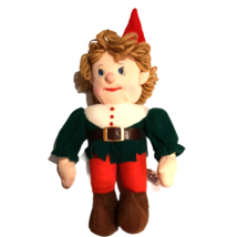 13 Inch Vintage Santa&#39;s Elf Stuffed Toy Boy Doll Christmas Decoration Decor - $23.34