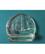 Blenko Sailing Ship Glass Bookends Mid Century - A Pair 6 X 6&quot; ORIG [GL8] - $1,358.34 MXN