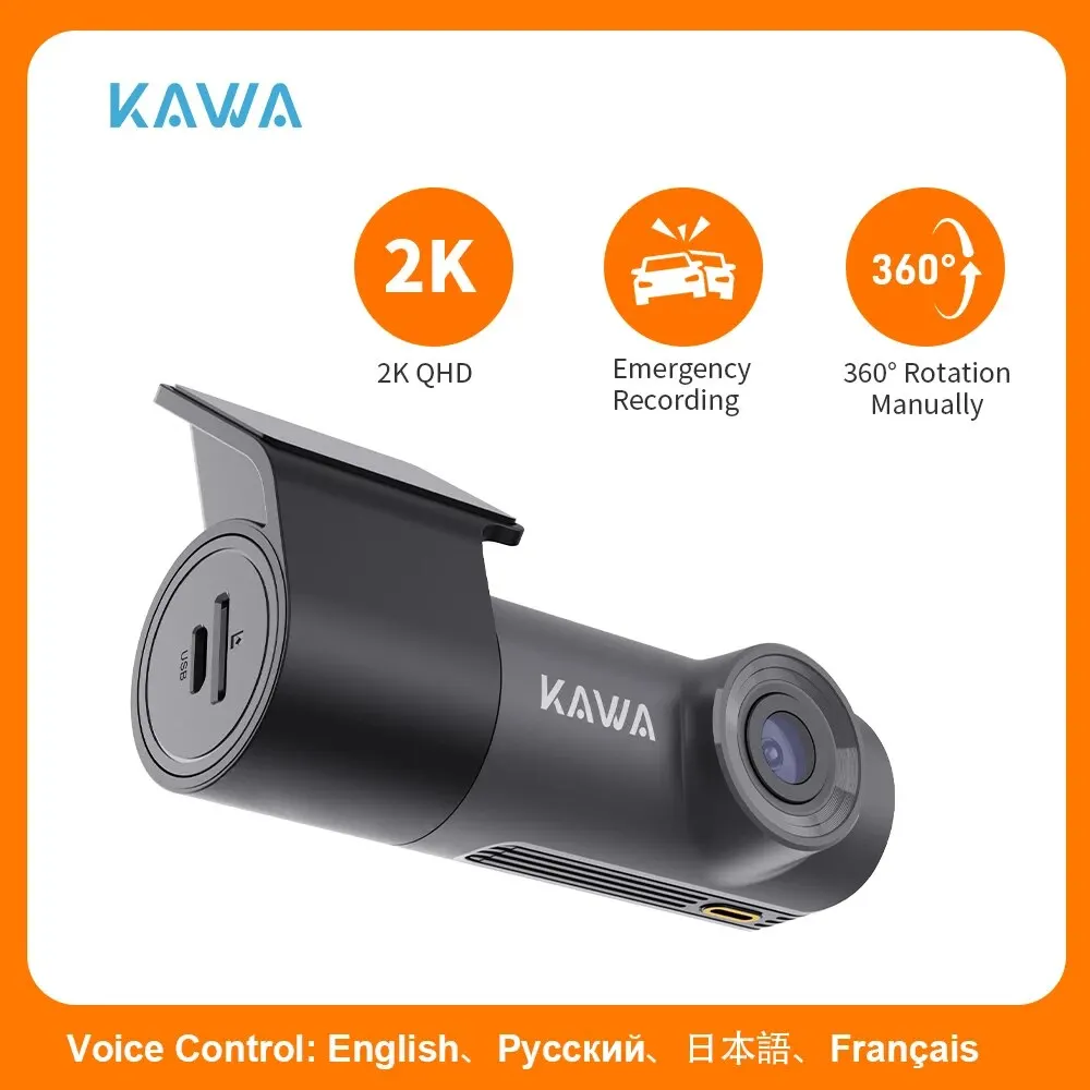 2K Dash Camera For Car DVR Dash Cam In The Car KAWA D5 Video Recorder Emergency - £33.70 GBP+