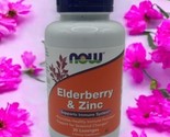 NOW FOODS Elderberry &amp; Zinc - 30 Lozenges New sealed Exp 04/2025 - $12.86