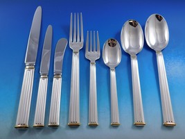 Triade Gold by Christofle France Silverplated Flatware Set Service 66 pcs Dinner - £7,651.31 GBP