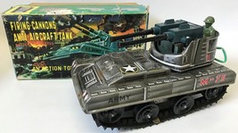Vintage 1950s (Japan) FIRING CANNONS ANTI-AIRCRAFT M-75 ARMY TANK Toy - $300.00