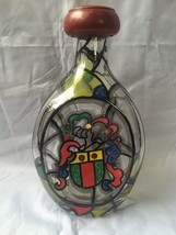 antique glass bottle with arms of coat - $88.99