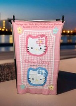 Vintage 1997 Sanrio Hello Kitty Tokyo Japan 58” x  34” Waffle Blanket HTF - £184.85 GBP