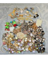Vintage Now Estate JUNK DRAWER Jewelry Lot Harvest Craft Fix LBS J6 - $27.77 CAD