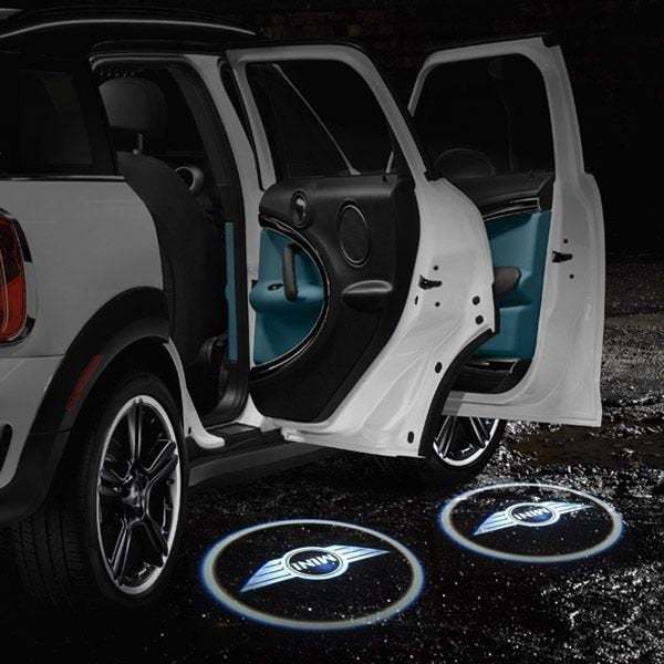4x Mini Cooper Logo Wireless Car Door Welcome Laser Projector Shadow LED Light E