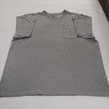 Carhartt K87 HGY Men's Gray Pocket Cotton Blend Short Sleeve T-Shirt Size 2XL image 14