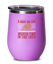 Motorcycle Wine Glass. A bike on the road is worth two in the shed. Pink-Wine  - £20.40 GBP