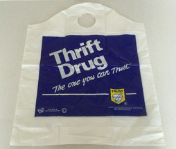 Vintage defunct Thrift drug store plastic store shopping bag movie photo... - $27.08 CAD