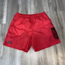 Vintage Men&#39;s Columbia Drawstring Packable Shorts Red Size M - £22.10 GBP
