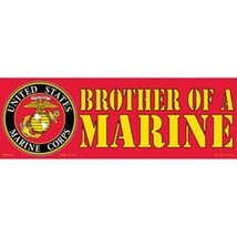 U.S. Marine Corps USMC Borther of a MARINE Bumper Sticker 3-1/4&quot;X9&quot; - £6.01 GBP