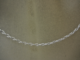 Oval Link Chain 16&#39;L Crafted Solid Sterling 925 Silver n398 - £20.15 GBP