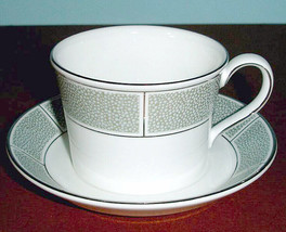Wedgwood Shagreen Jade Tea Cup &amp; Saucer Made in UK New - £20.69 GBP