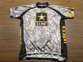 U.S. Army Men’s Gray Camo ¾ Zip Down Cycling Jersey - Primal Wear - XL - $27.99