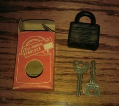 vtg Yale 602 Disc Tumbler Padlock Box MasterLock  #22 #349 Inside 2 Keys... - $353.97 MXN