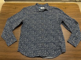 Old Navy Men’s Blue Floral Long-Sleeve Everyday Button-Down Shirt - XL - £9.71 GBP