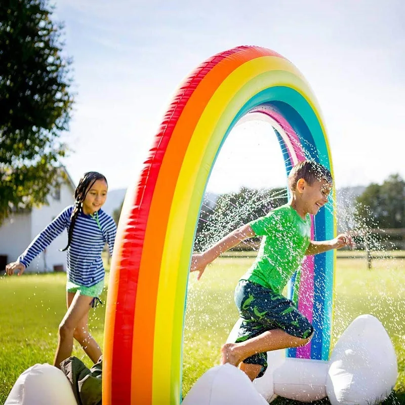 Kids Sprinkler Toy Inflatable Water Spray Water Splash Rainbow Arch Water Spray - £85.80 GBP