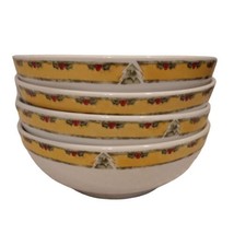 Vtg Gibson Christmas Soup Salad Cereal 5.75&quot; Replacement Bowls Debi Hron... - $21.46