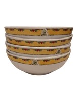 Vtg Gibson Christmas Soup Salad Cereal 5.75&quot; Replacement Bowls Debi Hron... - £16.77 GBP