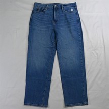 Old Navy 12 High Rise Loose Relaxed Medium Wash Stretch Denim Jeans - $19.49