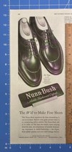 Vintage Print Ad Nunn-Bush Ankle Fashioned Oxfords Shoes Milwaukee 13.5&quot;... - $9.79