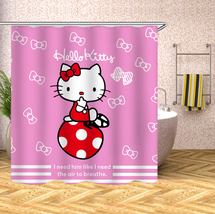 Hello Kitty Waterproof Shower Curtain Set Bathroom Decor Curtain W/Hooks Gift70&quot; - £13.16 GBP+